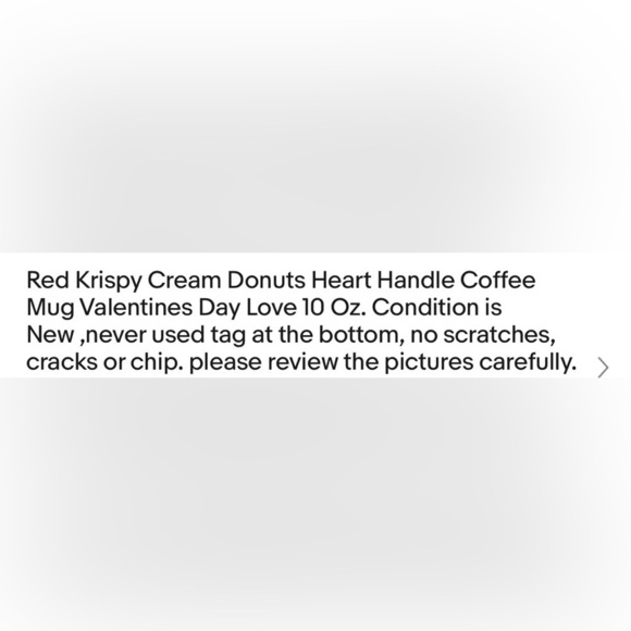 Krispy Kreme Discontinued Red Heart Handle Coffee Mug - Picture 6 of 6